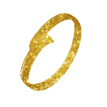 animated text gold glitters sparkle letter o