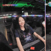 a girl wearing a blue shirt that says team manager