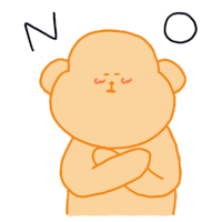 a drawing of a teddy bear with arms crossed with the letter n above it