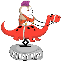 Kiddie Ride Dino Sticker - Kiddie Ride Kid Kiddie Stickers