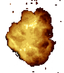 a pixel art illustration of an explosion with smoke coming out of it