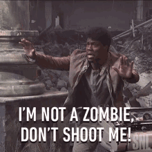 Im Not A Zombie Dont Shoot Me GIF - Im Not A Zombie Dont Shoot Me Kevin Hart GIFs