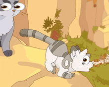 a cartoon drawing of two cats one of which has the number 0 on it