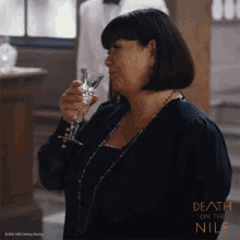 Drinking Mrs Bowers GIF - Drinking Mrs Bowers Death On The Nile GIFs