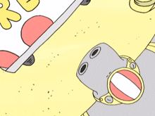 a cartoon drawing of a hippo wearing a ring and sunglasses