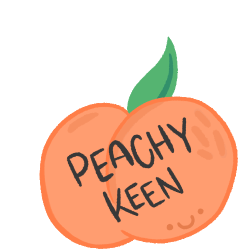 Peachy Peachy Keen Sticker - Peachy Peach Peachy Keen Stickers