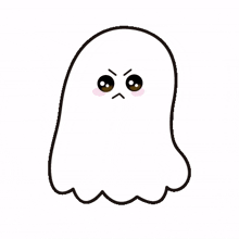 ghost white kidding upset cute