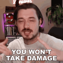 You Wont Take Damage Aaron Brown GIF - You Wont Take Damage Aaron Brown Bionicpig GIFs