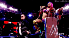 The Miz Asuka GIF - The Miz Asuka Intercontinental Champion GIFs