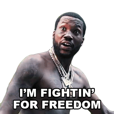 Im Fightin For Freedom Meek Mill Sticker - Im Fightin For Freedom Meek Mill Mandela Freestyle Song Stickers