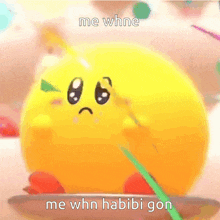 Yellow Kirby Habibi Gon GIF