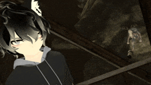 a computer generated image of a person with a hoodie on