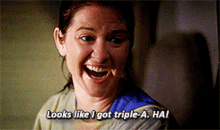 Greys Anatomy April Kepner GIF - Greys Anatomy April Kepner Looks Like I Got Triple A Ha GIFs