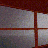 a window with a red frame and a red border