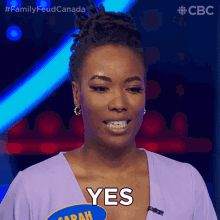 Yes Sarah GIF - Yes Sarah Family Feud Canada GIFs