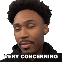 a man with a beard and a black hoodie says very concerning