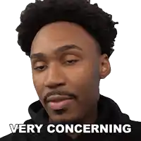 a man with a beard and a black hoodie says very concerning