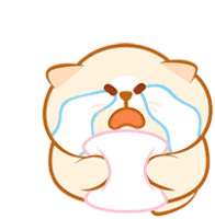 Kitty Crying Sticker - Kitty Crying Pillow Stickers