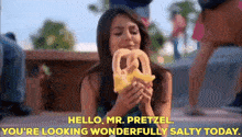 Zoey 101 Hello Mr Pretzel GIF - Zoey 101 Hello Mr Pretzel Youre Looking Wonderfully Salty Today GIFs