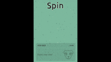 a picture of a cartoon character with the words spin 20 on it