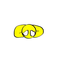 a drawing of a smiley face with a circle around it