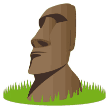 moai travel joypixels giant stone statue moyai statue
