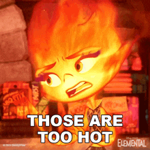 Those Are Too Hot Ember Lumen GIF - Those Are Too Hot Ember Lumen Elemental GIFs