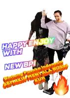 a poster that says happy enjoy newbpi
