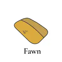 a drawing of a wallet with the word fawn written below it