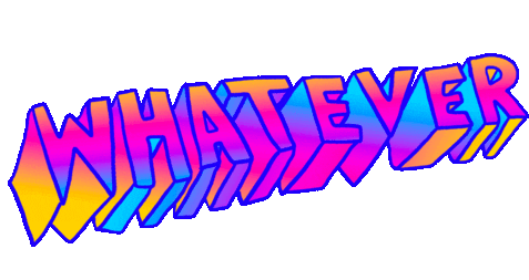 Whatever Text Sticker - Whatever Text Colorful Stickers