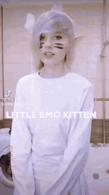 Emokitten Little Emo Kitten GIF - Emokitten Little Emo Kitten Elf GIFs