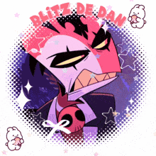 a cartoon character with the word blitz on it