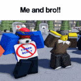 a cartoon character with a sign that says no cyber bully
