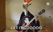 Billy Goat Playing Guitar Playing Instrument GIF