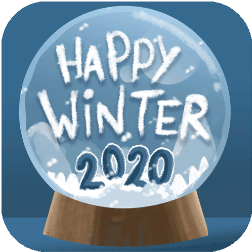 First Day Of Winter Happy Winter2020 Sticker - First Day Of Winter Happy Winter2020 Snowglobe Stickers