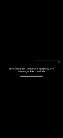 a screenshot of a messenger app on a phone with a black background .