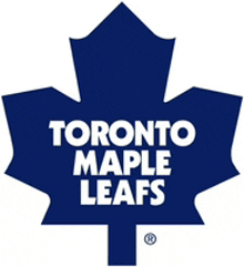 the logo for the toronto maple leafs is a blue leaf
