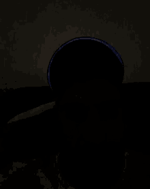 a man with a beard is wearing a hat that is reflective in the dark