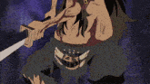 a cartoon character with a sword and a belt that has the letter h on it