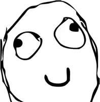 a drawing of a face with a smile on it