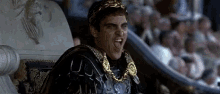 gladiator emperor commodus joaquin phoenix tongue out excited