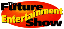 a logo for the future entertainment show in yellow and black