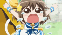 anime cat girl crying tears