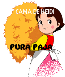 Cama De Heidi Paja Sticker - Cama De Heidi Paja Pura Paja Stickers