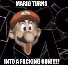 Mario Turns Into A Fucking Gun GIF - Mario Turns Into A Fucking Gun GIFs