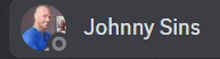 a picture of a man with the name johnny sins