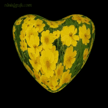 Heart Yellow GIF - Heart Yellow Flowers GIFs