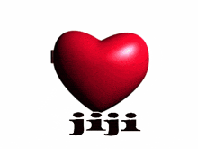 a picture of a girl and a boy in a heart with the name jiji below them