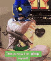 a picture of a person with a robot on their head that says this is how i 're glimp myself
