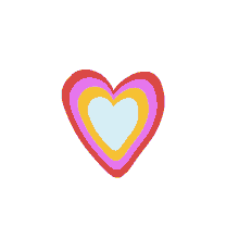 love heart colorful rainbow